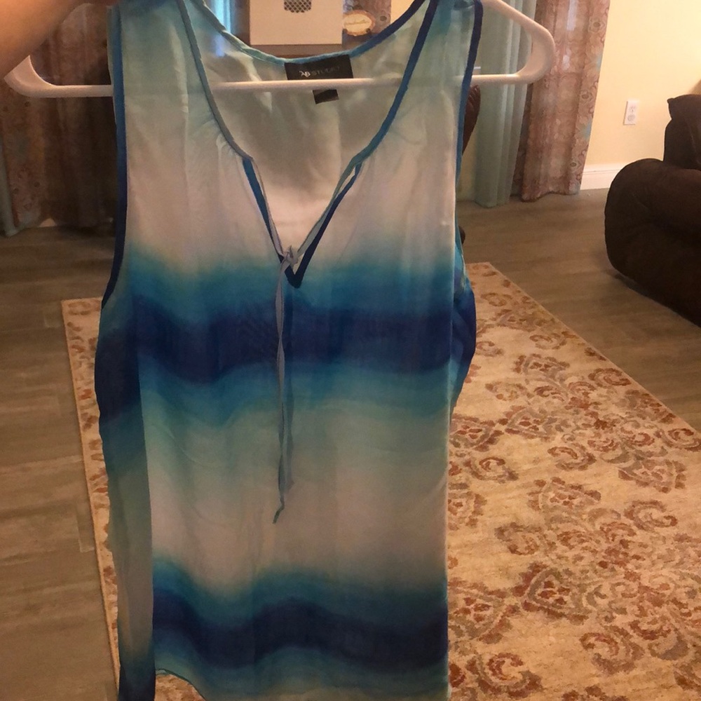 Ombré blue blouse